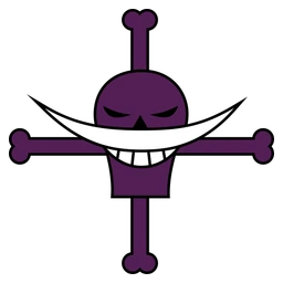 Jolly Roger de l’équipage de Barbe Blanche en filigrane