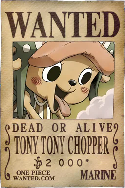 Poster predicted by One Piece Wanted: Tony Tony Chopper at 2,000* Berries, a prediction and not an official bounty