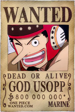 Poster predicted by One Piece Wanted: Usopp at 800,000,000* Berries, a prediction and not an official bounty